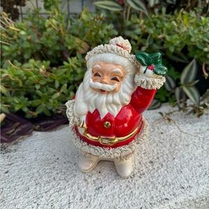 Vintage Spaghetti Santa Piggy Bank Made in Japan